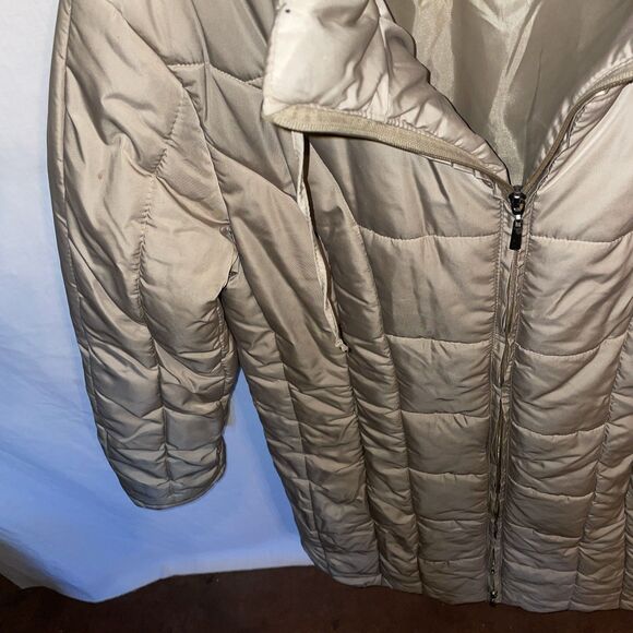 Excelled Collection Women’s Hooded Coat Size XL Beige Outdoor Going Out Party - Picture 6 of 12